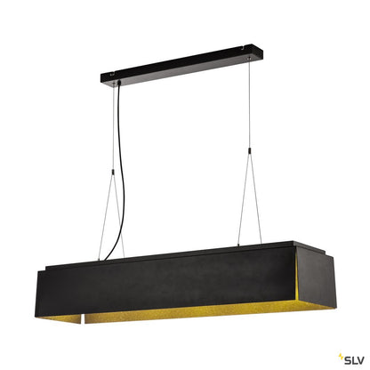 SLV AVENTO 110 PD, LED Indoor Pendelleuchte, schwarz/gold, 3000K