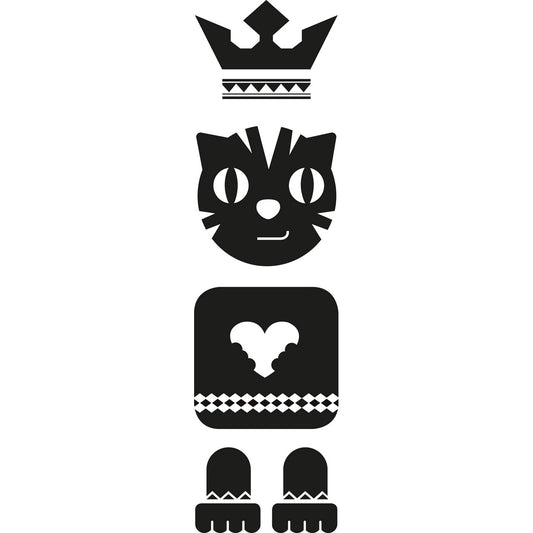 SLV Sticker Totem Cat, schwarz,inkl. Rakel