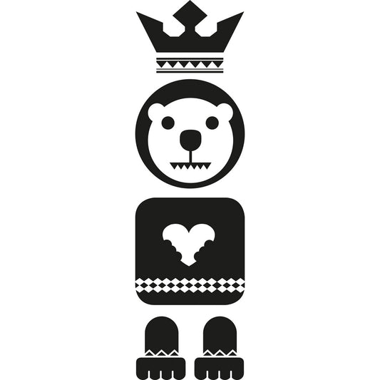 SLV Sticker Totem Bear, schwarz,inkl. Rakel