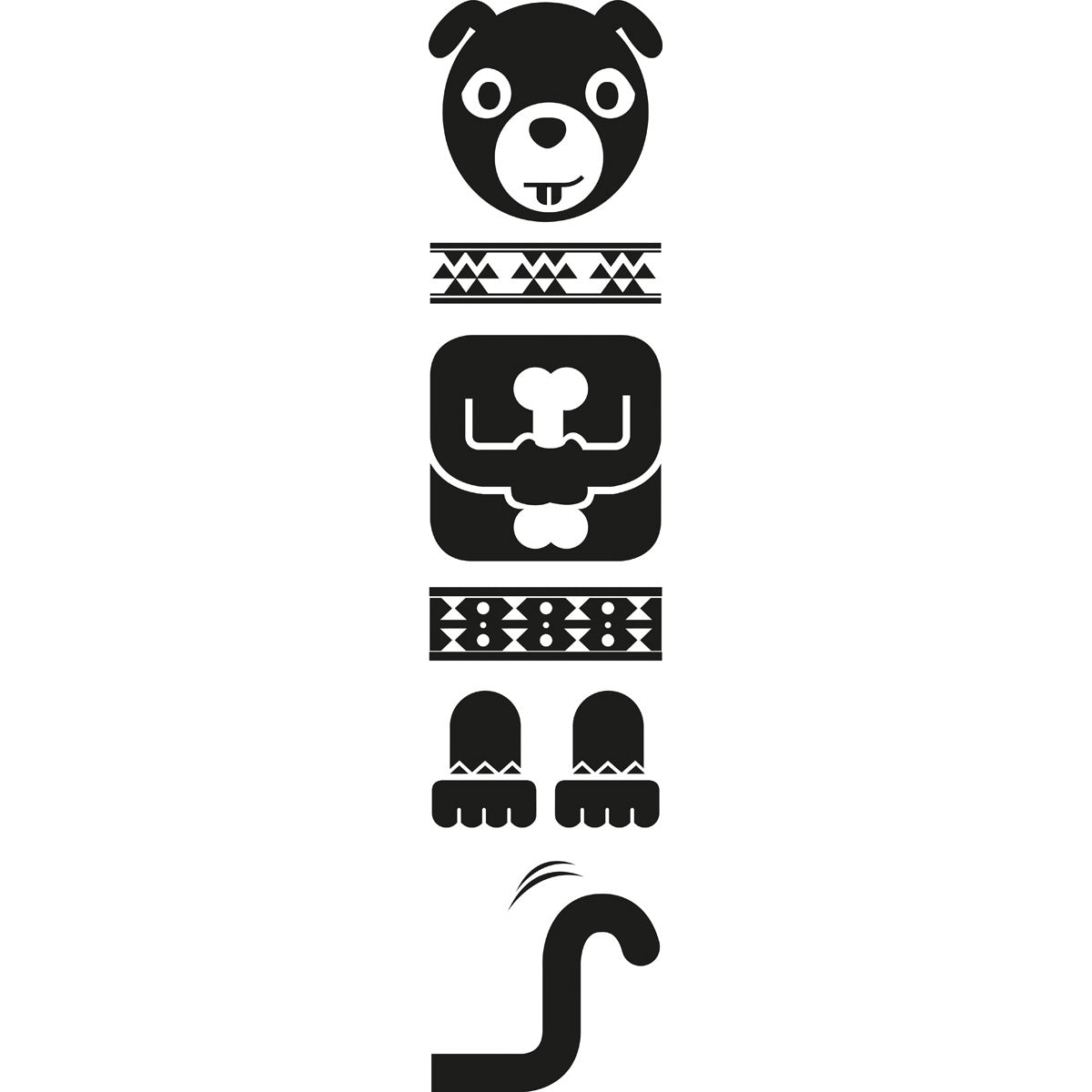 SLV Sticker Totem Dog, schwarz,inkl. Rakel