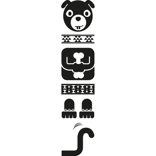 SLV Sticker Totem Dog, schwarz,inkl. Rakel