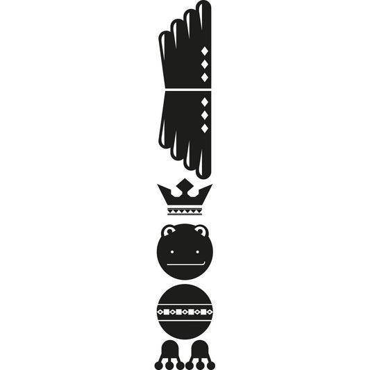 SLV Sticker Totem Frog, schwarz,inkl. Rakel