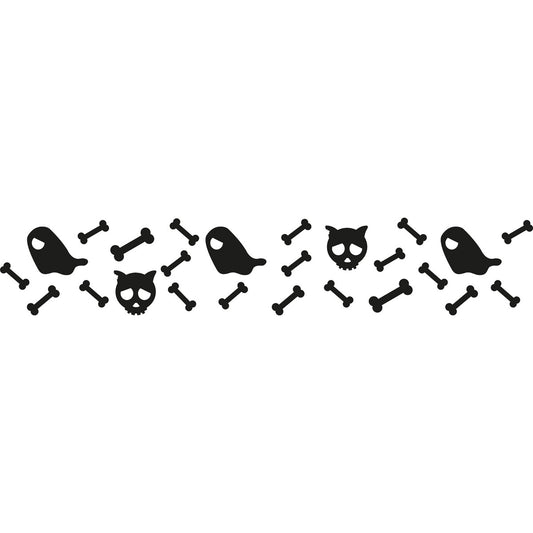 SLV Sticker Bones, schwarz,inkl. Rakel