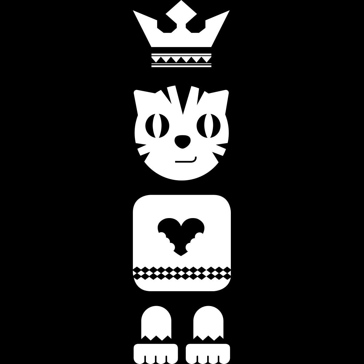 SLV Sticker Totem Cat, weiss,inkl. Rakel