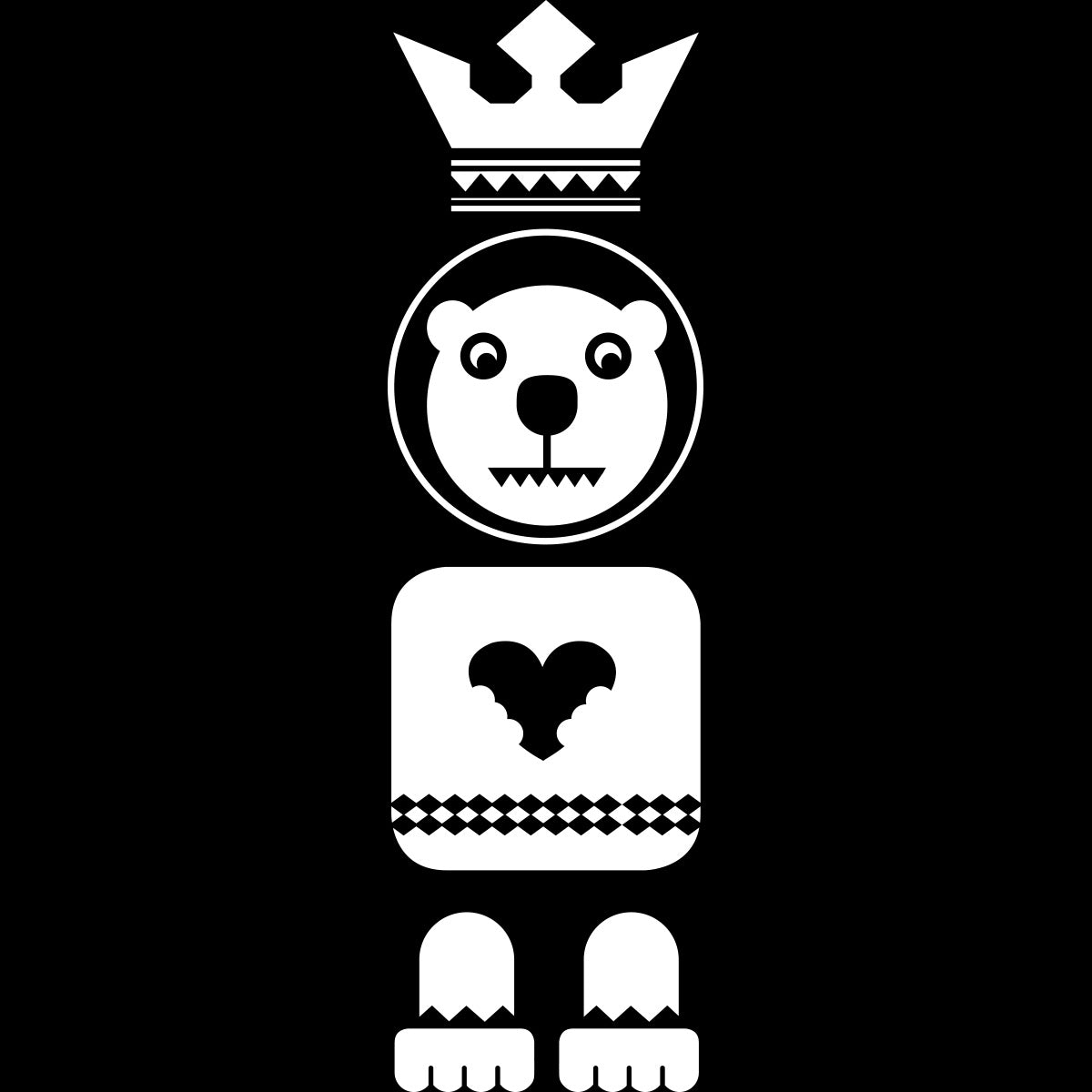 SLV Sticker Totem Bear, weiss,inkl. Rakel
