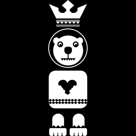 SLV Sticker Totem Bear, weiss,inkl. Rakel