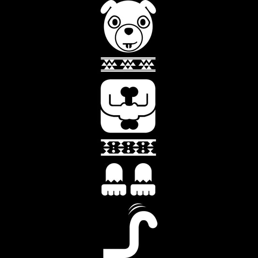 SLV Sticker Totem Dog, weiss,inkl. Rakel