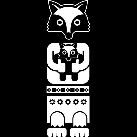 SLV Sticker Totem Fox, weiss,inkl. Rakel