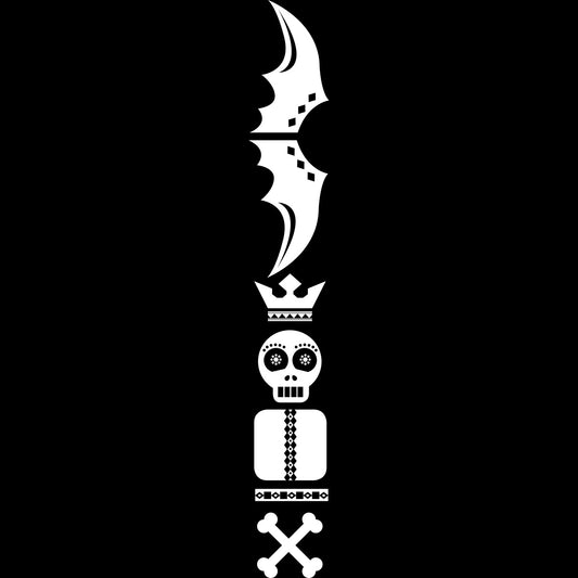 SLV Sticker Totem Skull, weiss,inkl. Rakel