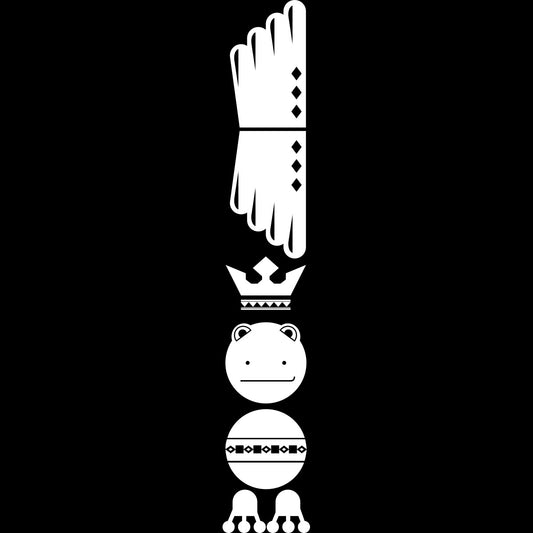 SLV Sticker Totem Frog, weiss,inkl. Rakel