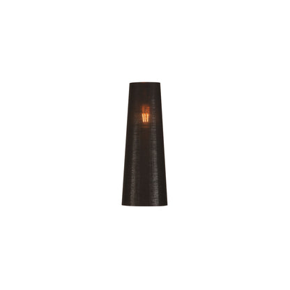 SLV FENDA, Leuchtenschirm, konisch, schwarz/kupfer, Ø/H 15/40 cm