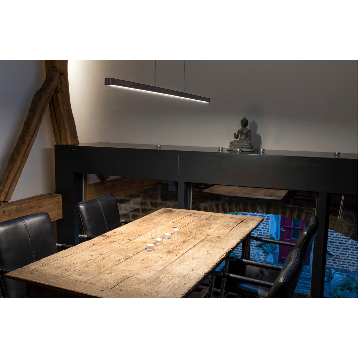 SLV VINCELLI 2, Pendelleuchten, LED, 2700K, Bambus dunkel, dimmbar, 29W