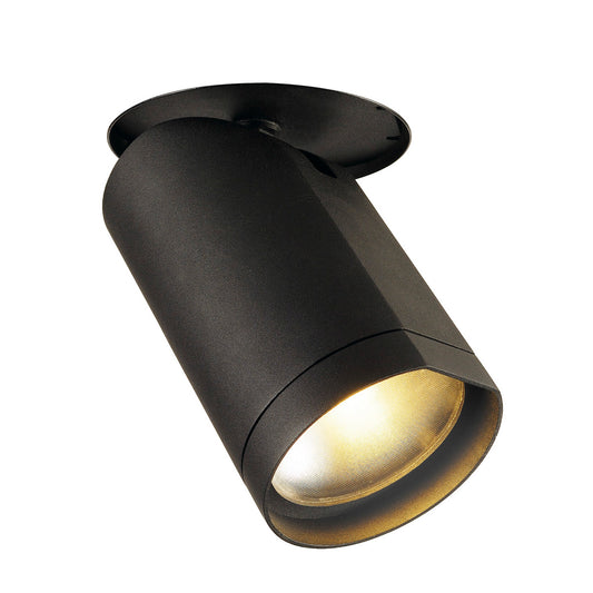 SLV BILAS Deckeneinbauleuchte, LED Downlight, rund, mattschwarz, 20W, 60°, 2700K