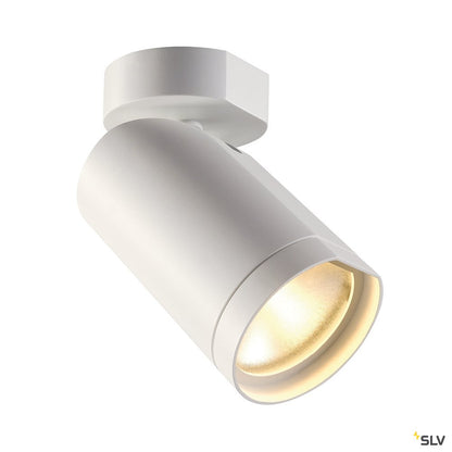 SLV BILAS SPOT, single LED, rund, mattweiss, 15W, 25°, 2700K, mit Rosette