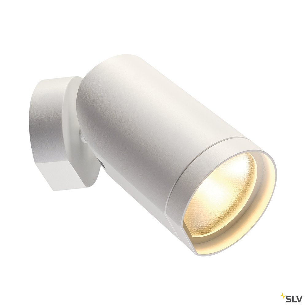 SLV BILAS SPOT, single LED, rund, mattweiss, 15W, 25°, 2700K, mit Rosette