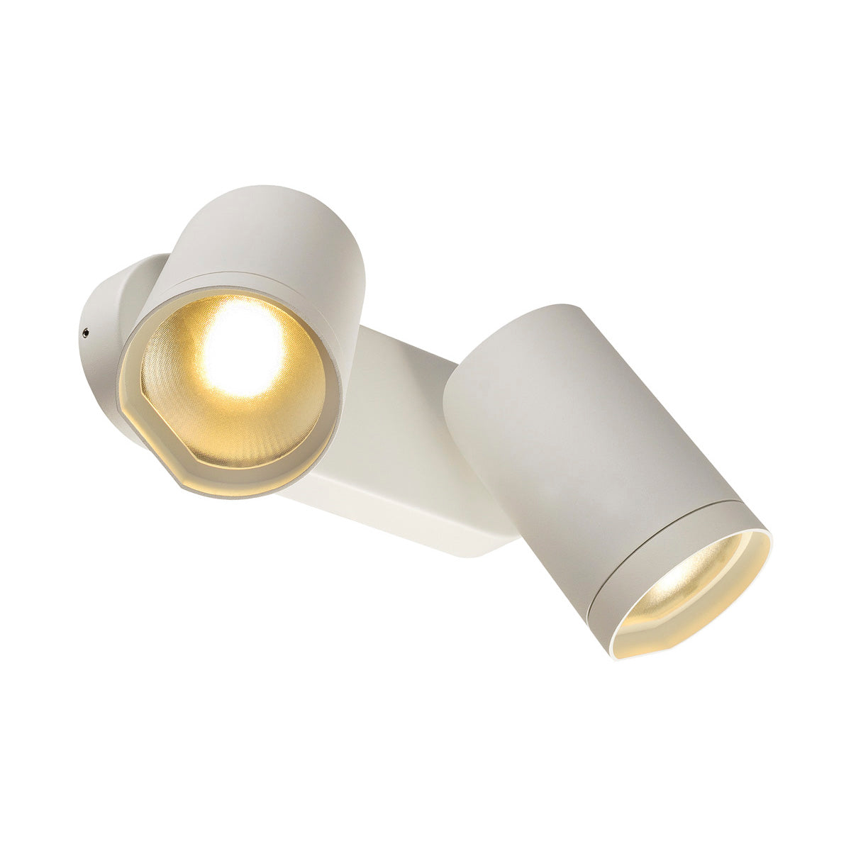 SLV BILAS SPOT, double LED, rund, mattweiss, 2x15W, 25°, 2700K, mit Rosette