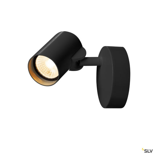 SLV HELIA LED Single Wand- und Deckenleuchte, 3000K, 35°, schwarz