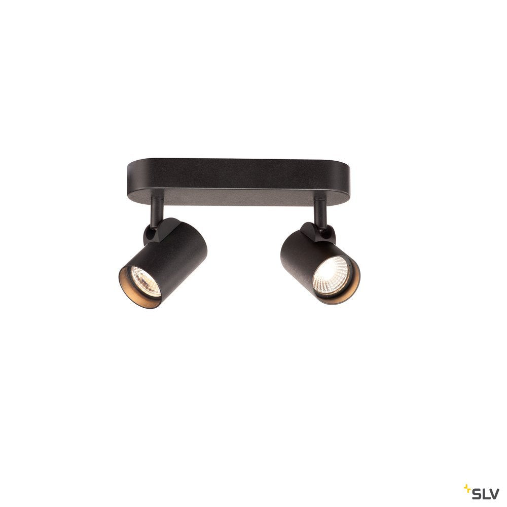 SLV HELIA LED Double Wand- und Deckenleuchte, 3000K, 35°, schwarz