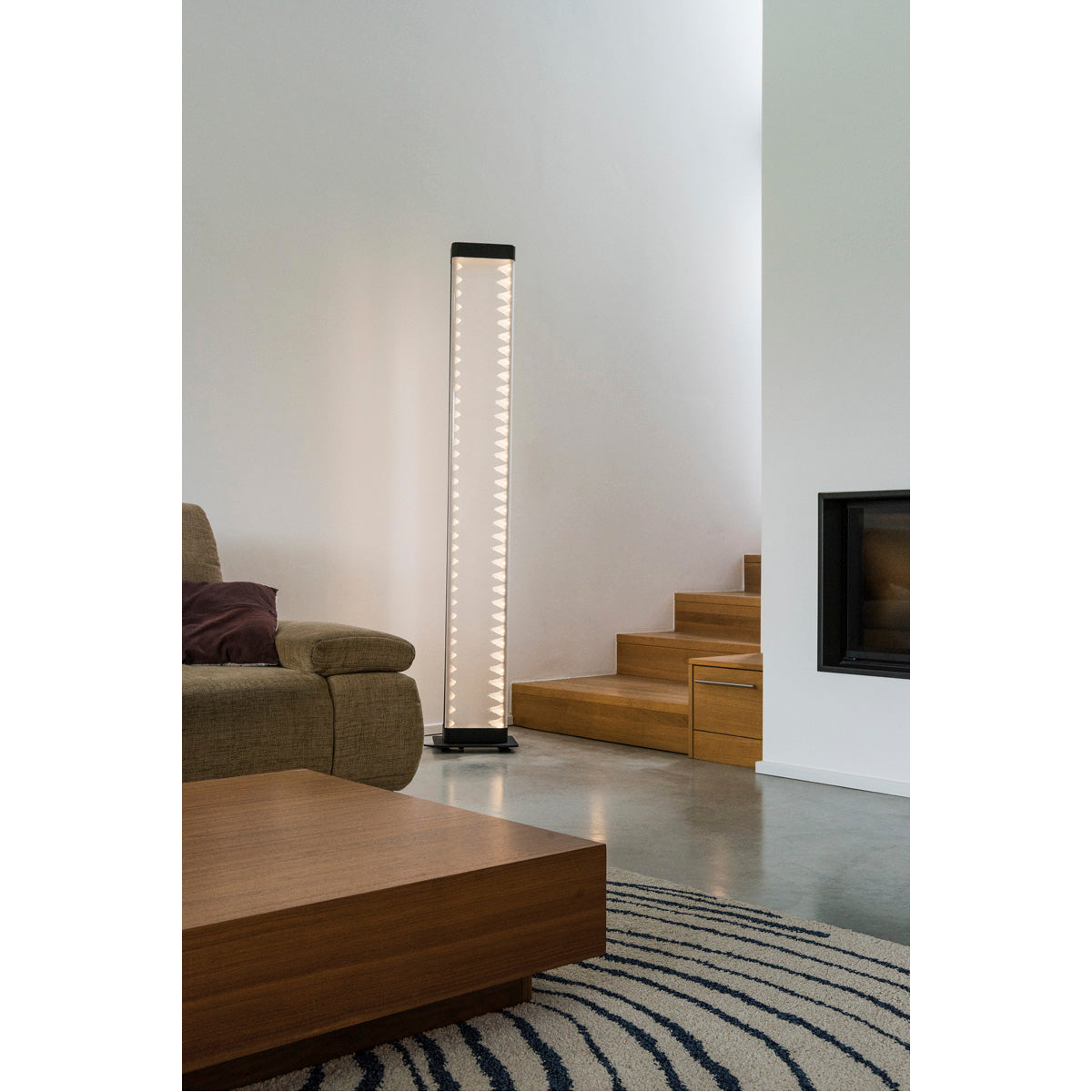 SLV I-LINE TOUCH Standleuchte, mattschwarz, LED, 3000K, Acryl Seitenschirme