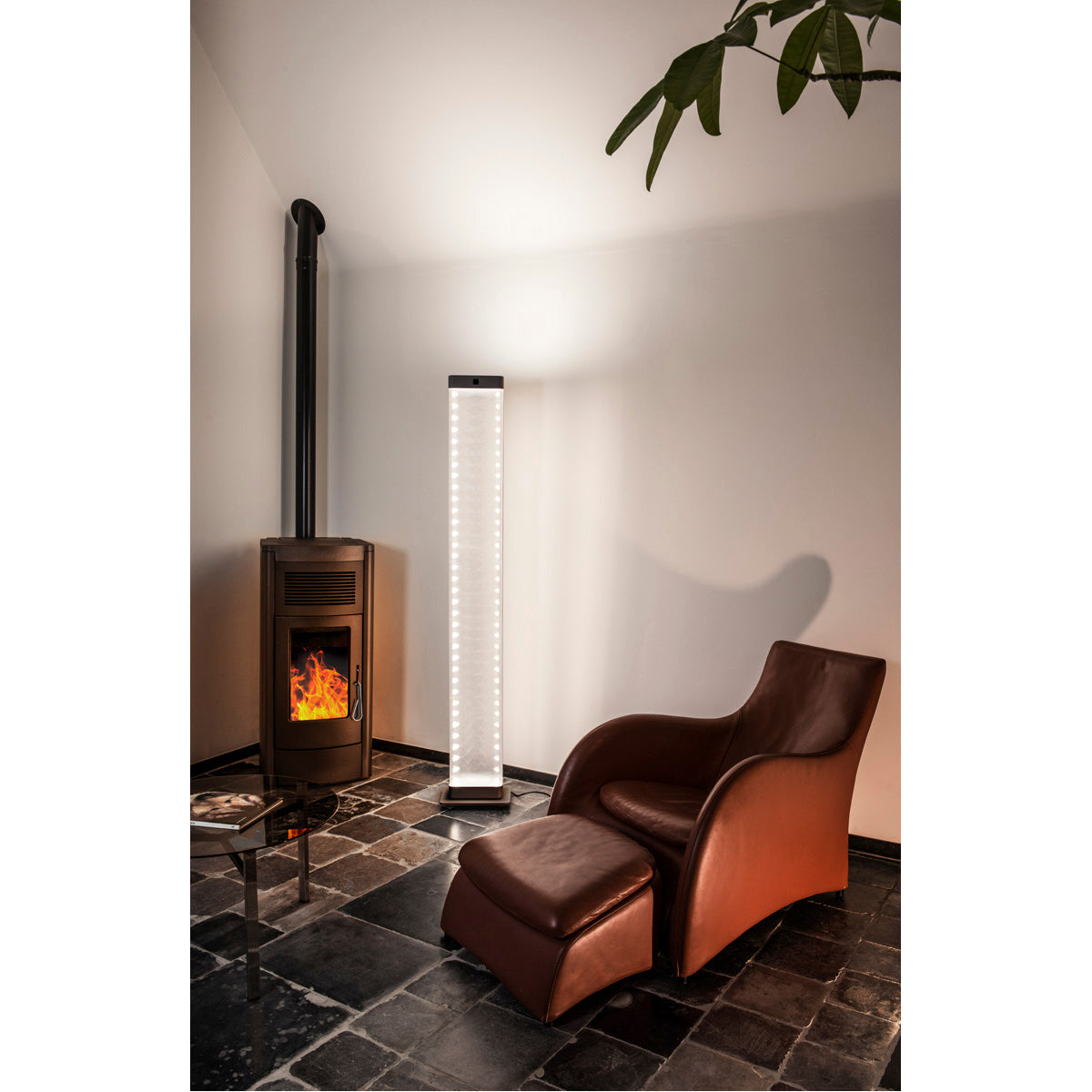 SLV I-LINE TOUCH Standleuchte, mattschwarz, LED, 3000K, Acryl Seitenschirme