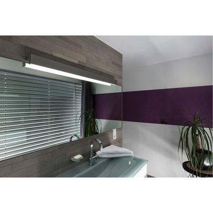 SLV L-LINE 120 LED, Wand- und Deckenleuchte, IP44, 3000K, 3000lm, mausgrau