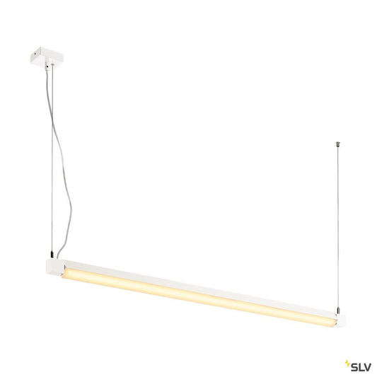SLV OPEN GRILL LED, Single Twist Pendelleuchte, 1200mm, weiss