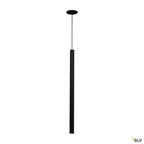 SLV HELIA 60, Pendelleuchte, LED, 3000K, rund, schwarz, flache Rosette zum Einbau, 7,5W