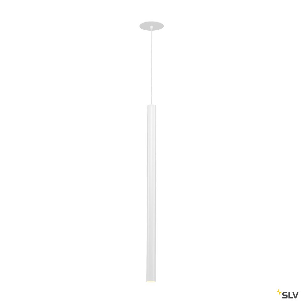SLV HELIA 60, Pendelleuchte, LED, 3000K, rund, weiß, flache Rosette zum Einbau, 7,5W
