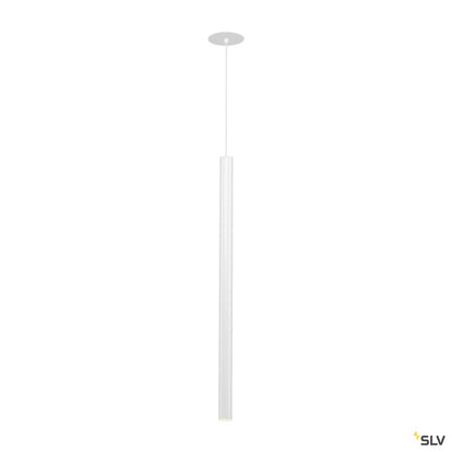 SLV HELIA 60, Pendelleuchte, LED, 3000K, rund, weiß, flache Rosette zum Einbau, 7,5W