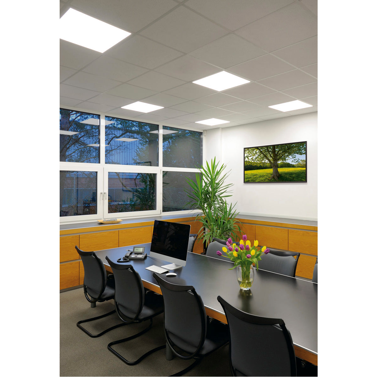 SLV LED PANEL für Rasterdecken, weiss, 230V, 4000K, 620x620mm