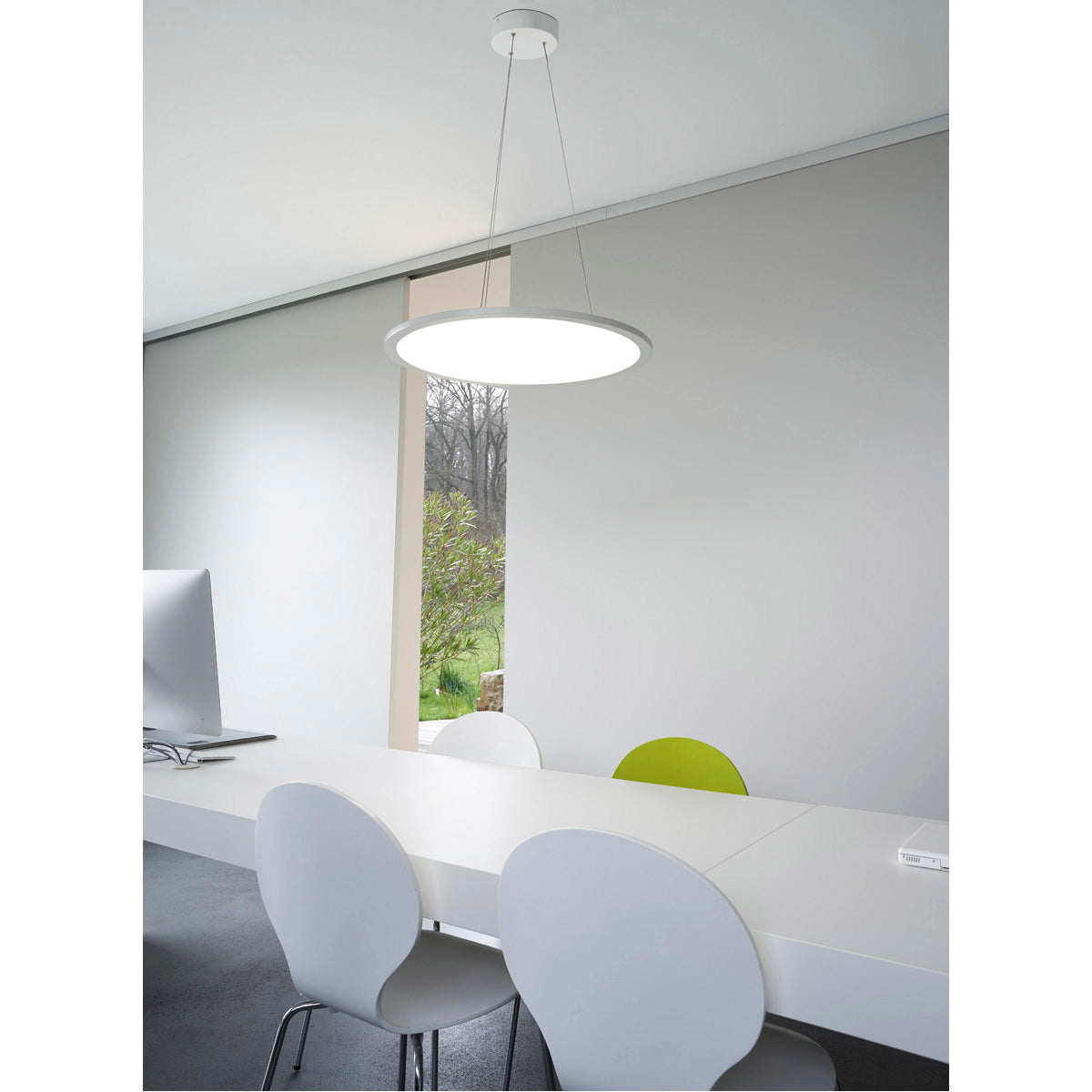 SLV LED PANEL ROUND, Pendelleuchte , weiss, 360LED, 40W, dimmbar 1-10V, 4000K