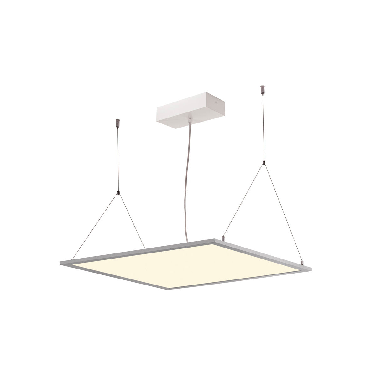 SLV I-VIDUAL, LED-Panel für Rasterdecken, 4000K, silbergrau, L/B 59,5/59,5 cm