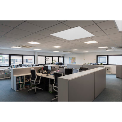 SLV I-VIDUAL, LED-Panel für Rasterdecken, 4000K, silbergrau, L/B 59,5/59,5 cm