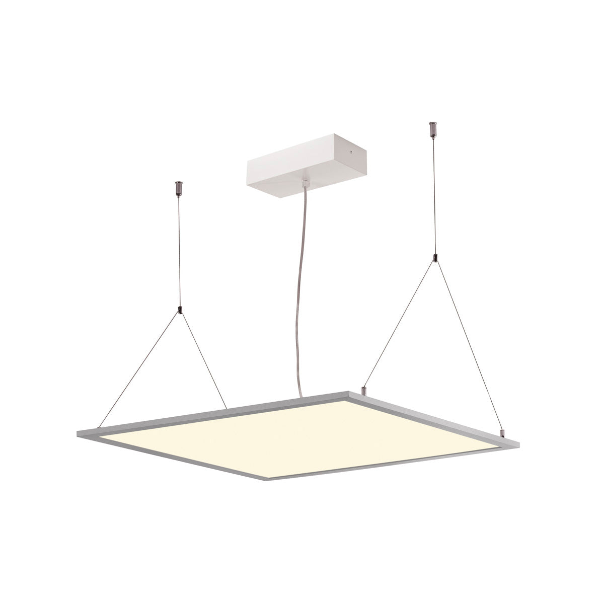 SLV I-VIDUAL, LED-Panel für Rasterdecken, 4000K, silbergrau, L/B 61,7/61,7 cm