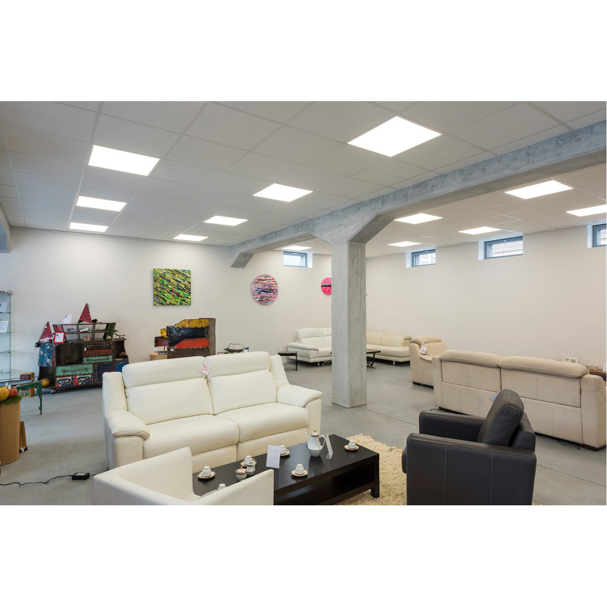 SLV I-VIDUAL PREMIUM LED Panel für Rasterdecken, 620x620mm, UGR<19, 4000K, weiss