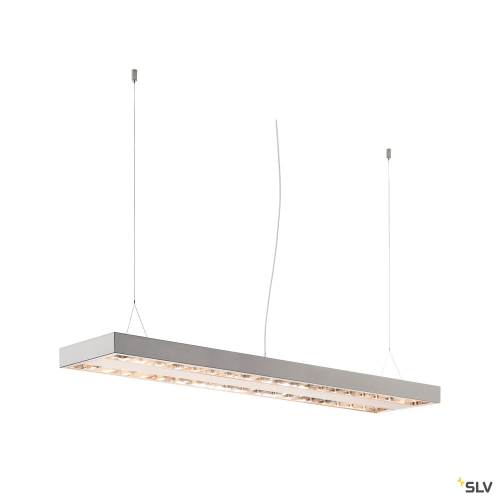 SLV RASTO, Deckenleuchte, LED, 3000K, weiß, L/B/H 120,4/30,4/5,8 cm, 3900lm, zur Pendelleuchte umrüstbar