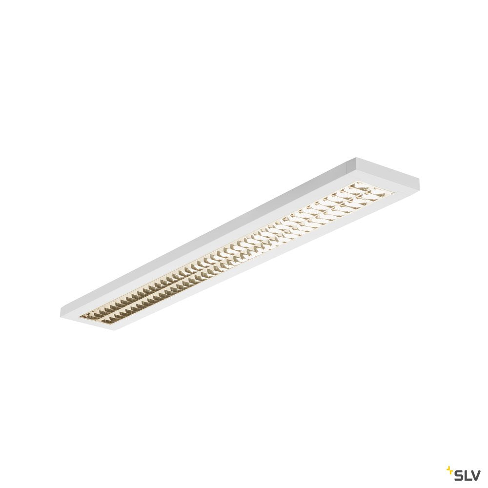 SLV RASTO, Deckenleuchte, LED, 3000K, weiß, L/B/H 124,5/17,5/4 cm, 4100lm, zur Pendelleuchte umrüstbar, 36 W