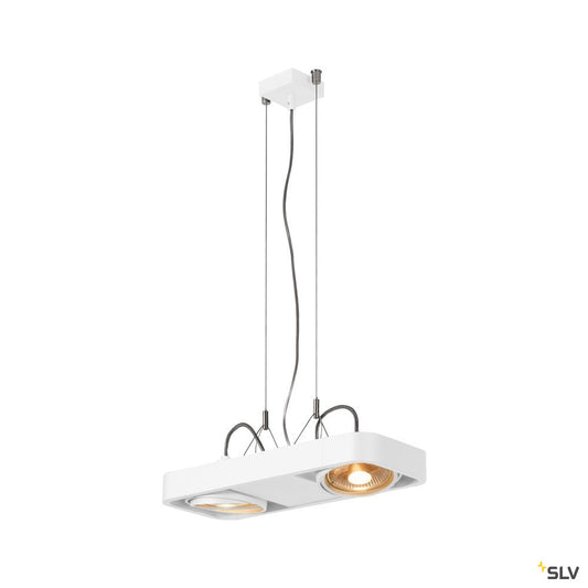 SLV AIXLIGHT R2 DUO GU10 111mm, Pendelleuchte, halbrund, weiss