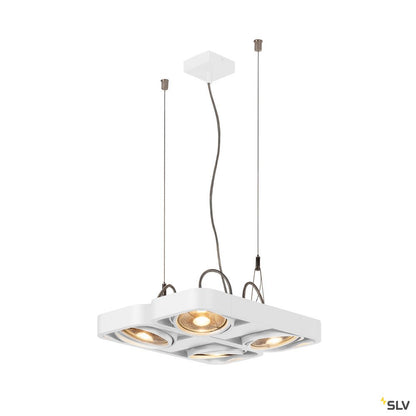 SLV AIXLIGHT R2 SQUARE GU10 111mm, Pendelleuchte, halbrund, weiss