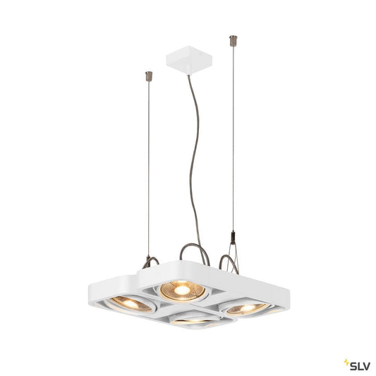 SLV AIXLIGHT R2 SQUARE GU10 111mm, Pendelleuchte, halbrund, weiss