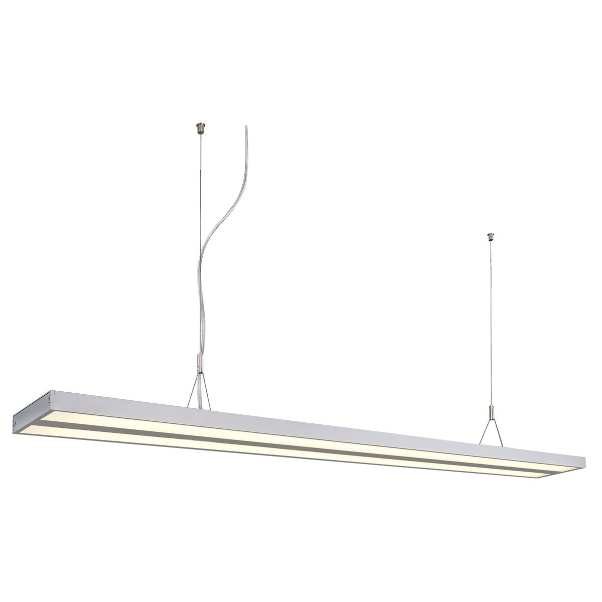 SLV KUNO Pendelleuchte, silber- grau, 2xT5 35W, inkl. PMMA Diffusor
