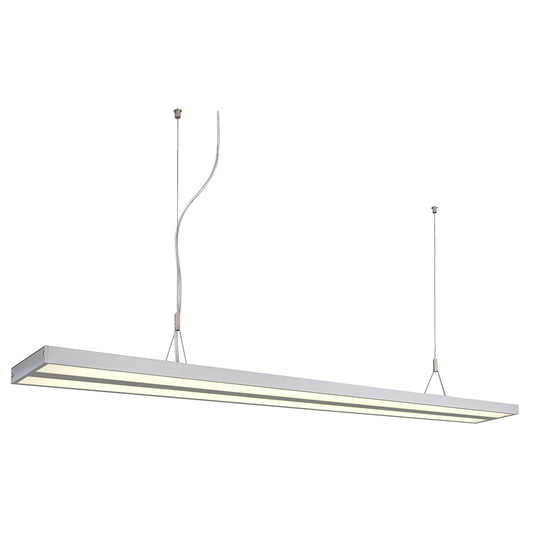 SLV KUNO Pendelleuchte, silber- grau, 2xT5 35W, inkl. PMMA Diffusor