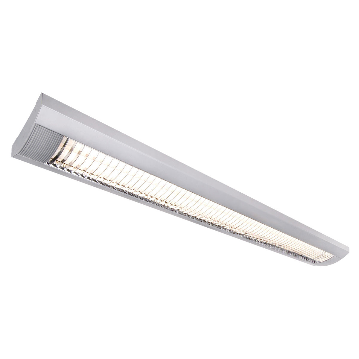 SLV TRISTAN T8 58W Deckenleuchte,rechteckig, silbergrau,2xT8 58W