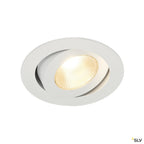 SLV CONTONE Downlight, schwenkbar, rund, weiss, 13W LED, warmweiss