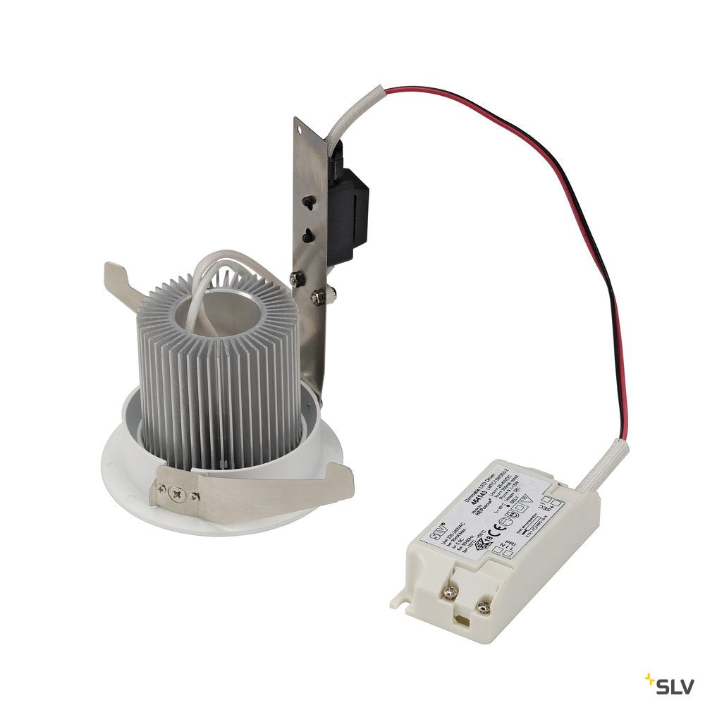 SLV CONTONE Downlight, schwenkbar, rund, weiss, 13W LED, warmweiss