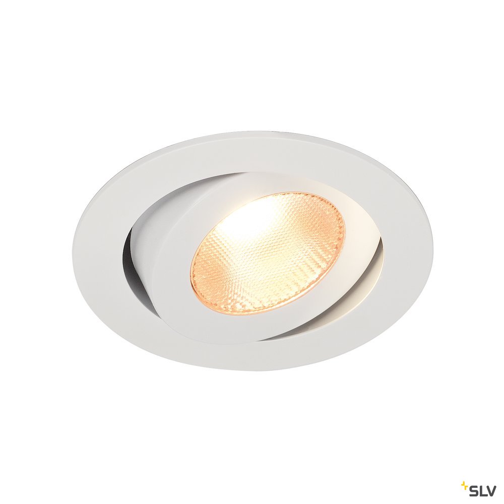 SLV CONTONE Downlight, schwenkbar, rund, weiss, 13W LED, warmweiss
