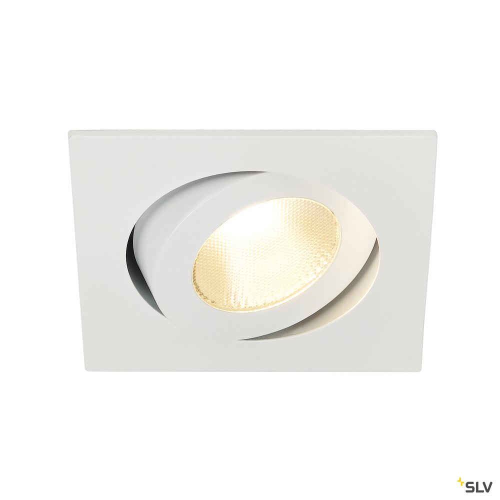 SLV CONTONE Downlight, schwenkbar, eckig, weiss, 13W LED, warmweiss
