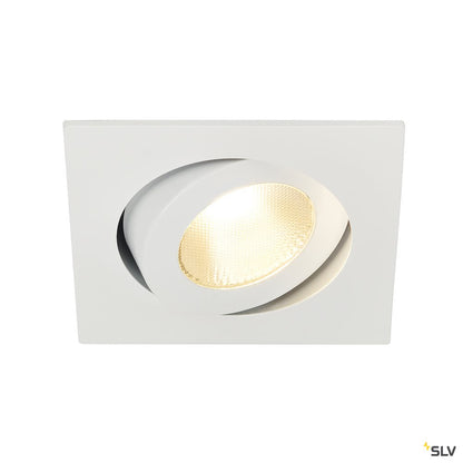 SLV CONTONE Downlight, schwenkbar, eckig, weiss, 13W LED, warmweiss