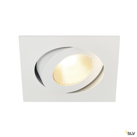 SLV CONTONE Downlight, schwenkbar, eckig, weiss, 13W LED, warmweiss