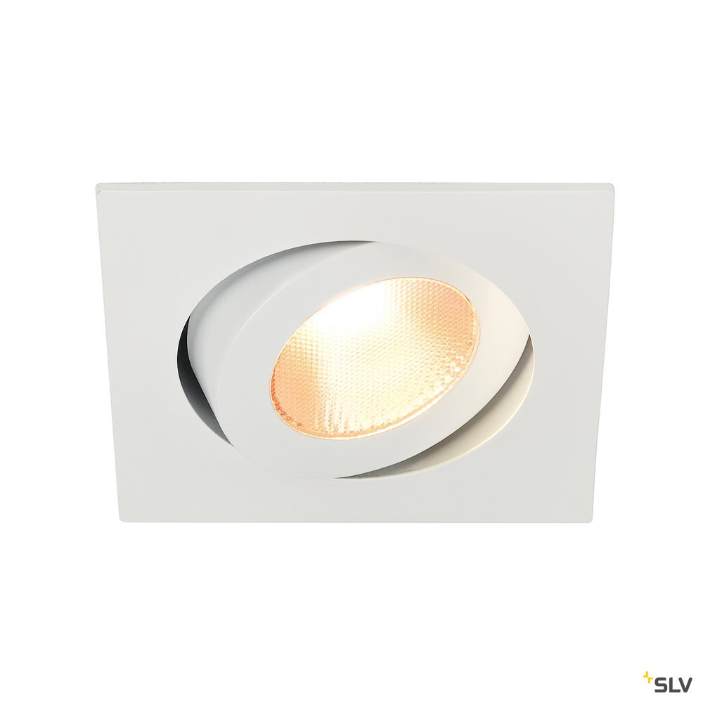 SLV CONTONE Downlight, schwenkbar, eckig, weiss, 13W LED, warmweiss